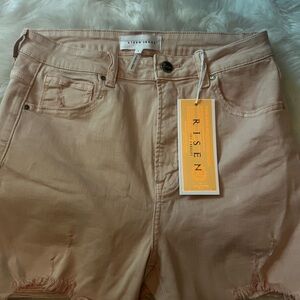 Pink risen Jean shorts